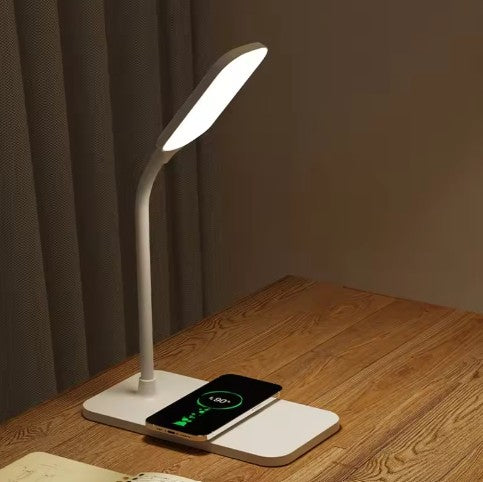 LED Desk Lamp with Wireless Charger & USB Port