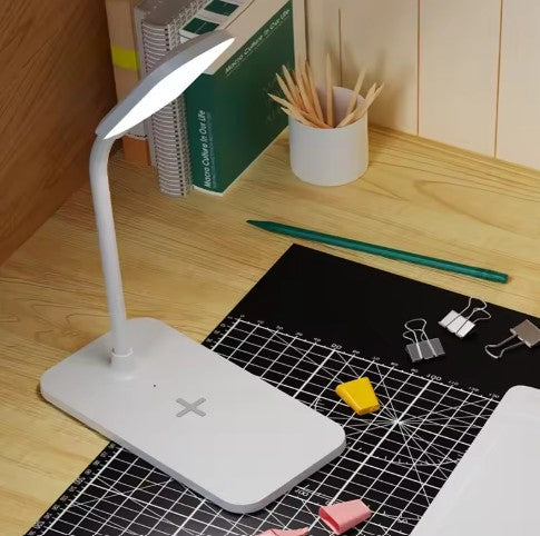 LED Desk Lamp with Wireless Charger & USB Port
