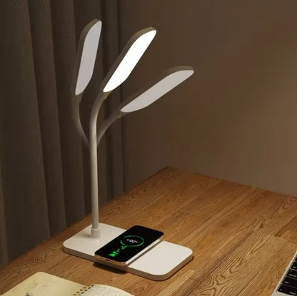 LED Desk Lamp with Wireless Charger & USB Port